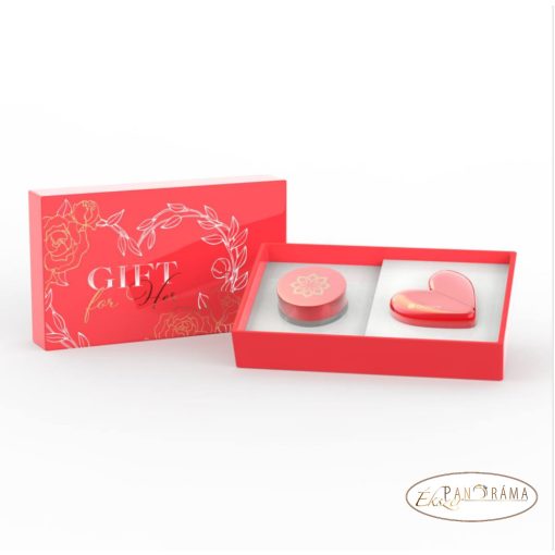 Ajándékcsomag, női LOVE EDP szamártejes nappali arckrémmel