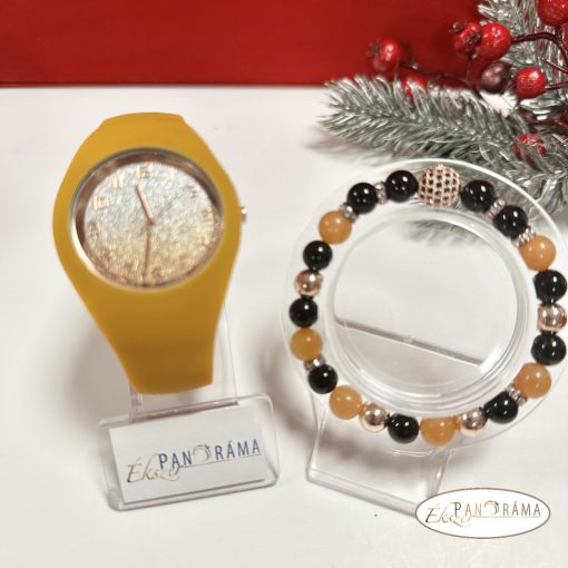 Női ékszeróra órakísérő karkötővel szettben