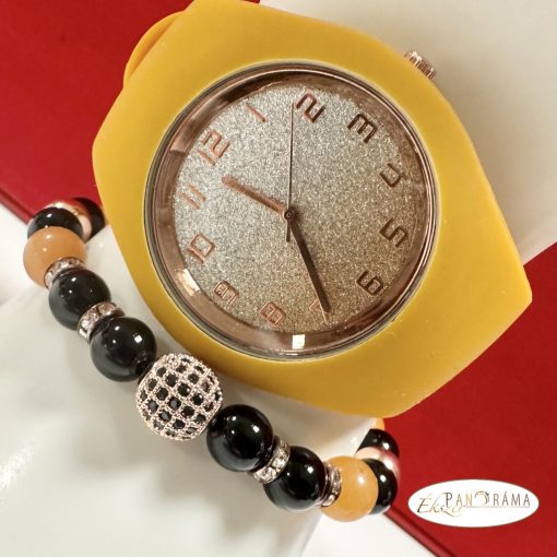 Női ékszeróra órakísérő karkötővel szettben