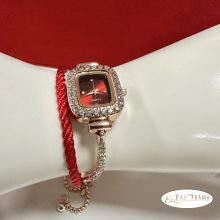 Női ékszeróra órakísérő karkötővel szettben