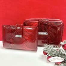 Ajándékcsomag Női valódi bőr pénztárca kártyatartóval