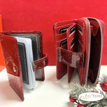 Ajándékcsomag Női valódi bőr pénztárca kártyatartóval