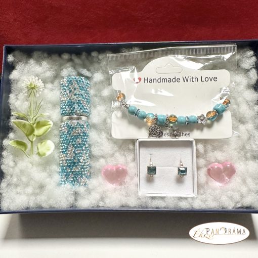 Ajándékcsomag, díszdobozban - Türkiz II.