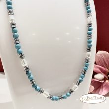 ÁSVÁNYKŐ NYAKLÁNC  - Türkiz