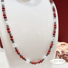 ÁSVÁNYKŐ NYAKLÁNC  - Piros Howlit