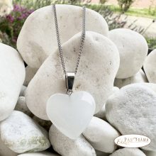 ÁSVÁNYKŐ szív medálos NYAKLÁNC  - Opalit