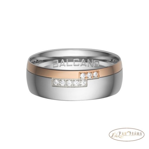 BALCANO- Aurora nemesacél karikagyűrű cirkóna drágakövekkel