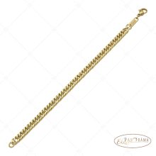 BALCANO - Double Curb / Nemesacél dupla pancer karkötő18K arany bevonattal - 6 mm