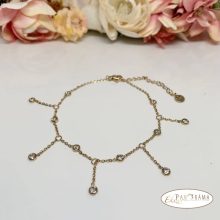 18K kristályos acél Bokalánc - Gloria