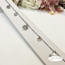 Bokalánc, karlánc Nemesacél medálokkal - életfás