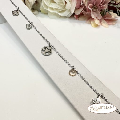 Bokalánc, karlánc Nemesacél medálokkal - életfás