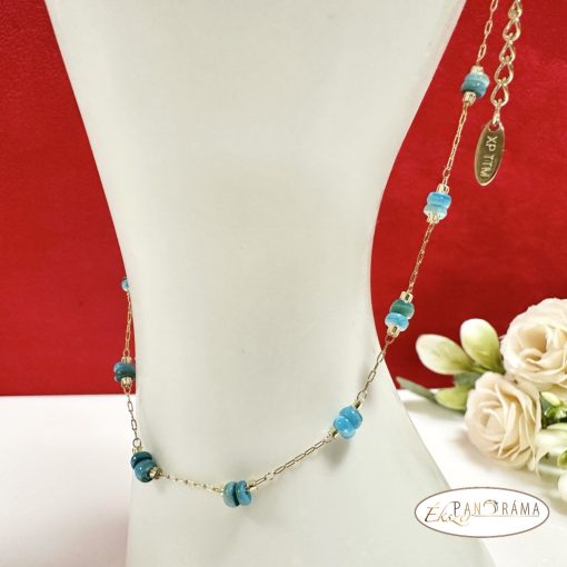 Nemesacél alapú Gold Filled bokaláncgyöngyökkel - Shara