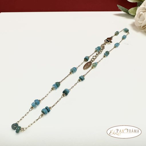 Nemesacél alapú Gold Filled bokaláncgyöngyökkel - Shara