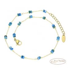 Nemesacél alapú Gold Filled bokaláncgyöngyökkel - Shara