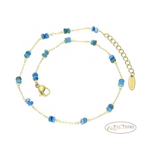 Nemesacél alapú Gold Filled bokaláncgyöngyökkel - Shara