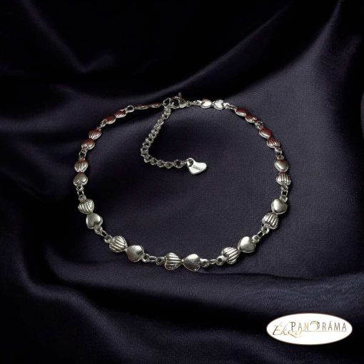 Nemesacél bokalánc- Hearts