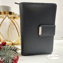  Valódi bőr pénztárca Rfid védelemmel- Női Money Maker Black