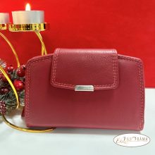  Valódi bőr pénztárca Rfid védelemmel- Női Money Maker Red