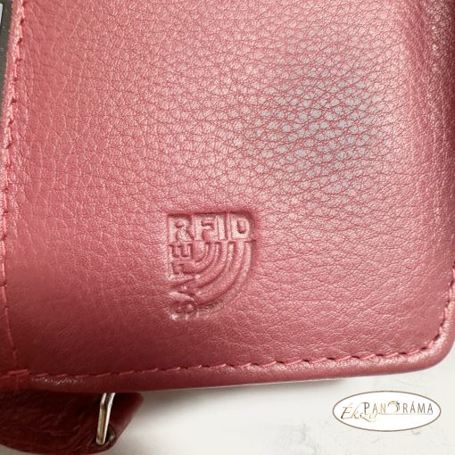  Valódi bőr pénztárca Rfid védelemmel- Női Money Maker Red