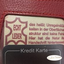  Valódi bőr pénztárca Rfid védelemmel- Női Money Maker Red