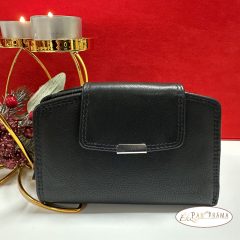    Valódi bőr pénztárca Rfid védelemmel- Női Money Maker Black