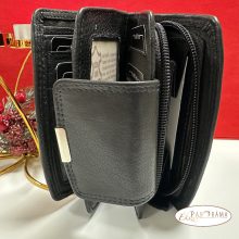  Valódi bőr pénztárca Rfid védelemmel- Női Money Maker Black
