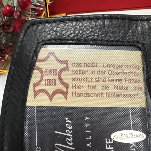  Valódi bőr pénztárca Rfid védelemmel- Női Money Maker Black