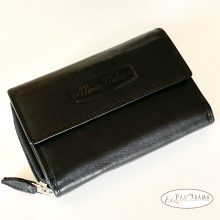 Bőr pénztárca RFID védelemmel - Money Maker Black