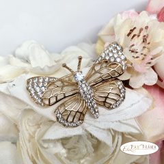 Brosstű, 18K Gold filled-Butterfly