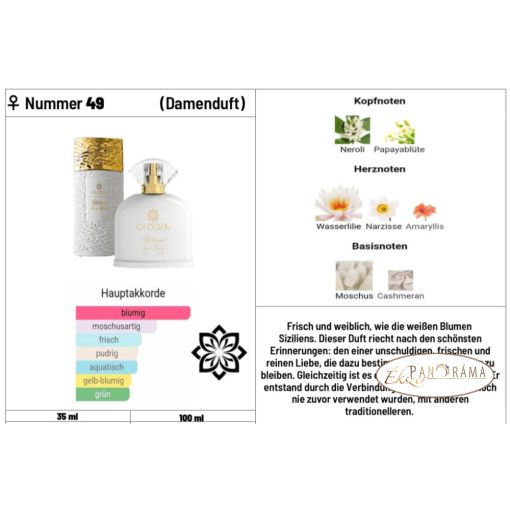 Női parfüm 30% eszenciával  - CHOGAN 049 - 70 ml 