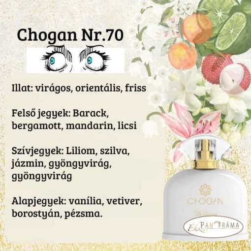 Női parfüm utántöltő 30% eszenciával  - CHOGAN 070 - 15 ml 