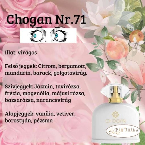Női parfüm 30% eszenciával  - CHOGAN 071 - 70 ml 