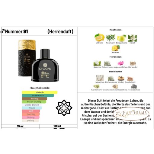 Férfi parfüm 30% eszenciával  - CHOGAN 391- 30 ml