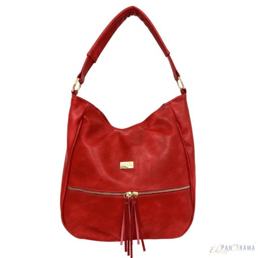 Női  rostbőr  táska - Zellia, piros