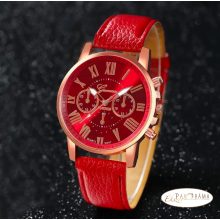 Női Geneva karóra  -  Piros