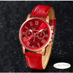 Női Geneva karóra  -  Piros