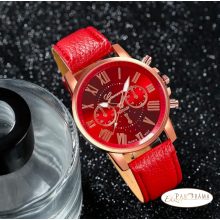 Női Geneva karóra  -  Piros