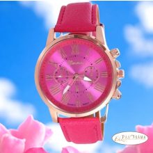 Női Geneva karóra  - Rózsaszín