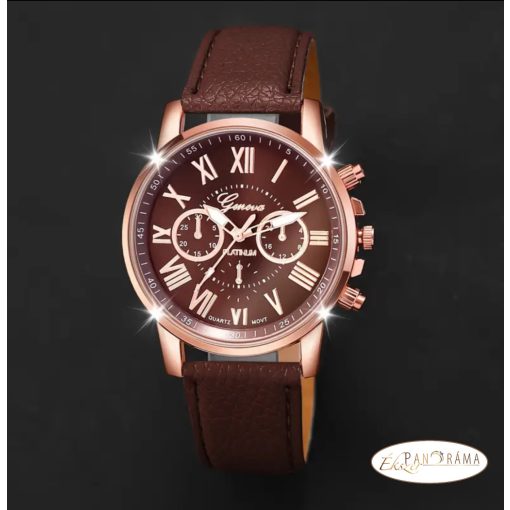Női Geneva karóra  - barna