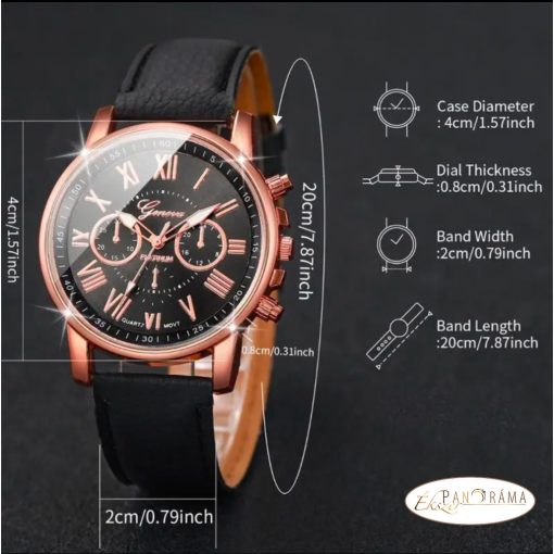 Női Geneva karóra  - barna