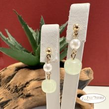  18K színű gyöngy  fülbevaló - Erica