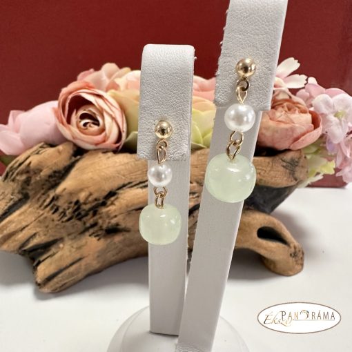  18K színű gyöngy  fülbevaló - Erica