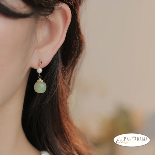  18K színű gyöngy  fülbevaló - Erica