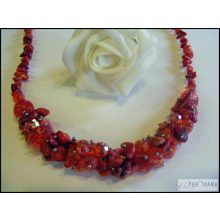 Ásvány  nyakék piros 