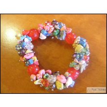 Ásvány  nyakék piros 