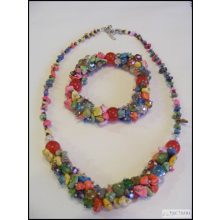 Ásvány  karkötő színes