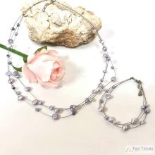 Nabby tenyésztett gyöngy szett - nyaklánc és karkötő