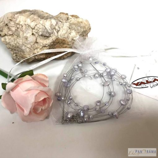 Nabby tenyésztett gyöngy szett - nyaklánc és karkötő