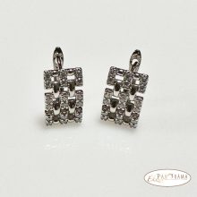 White Gold Filled, antiallergén kapcsos fülbevaló  - Dana