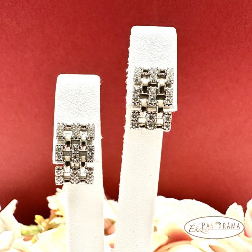 White Gold Filled, antiallergén kapcsos fülbevaló  - Dana